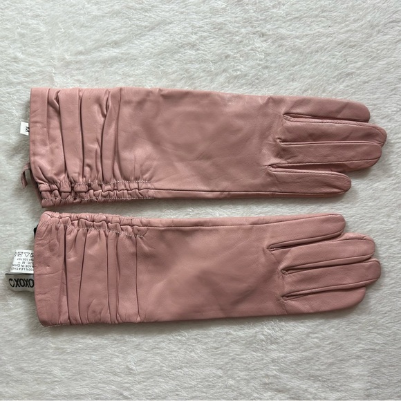 XOXO Accessories - XOXO Pink Women's Leather Gloves Size M
